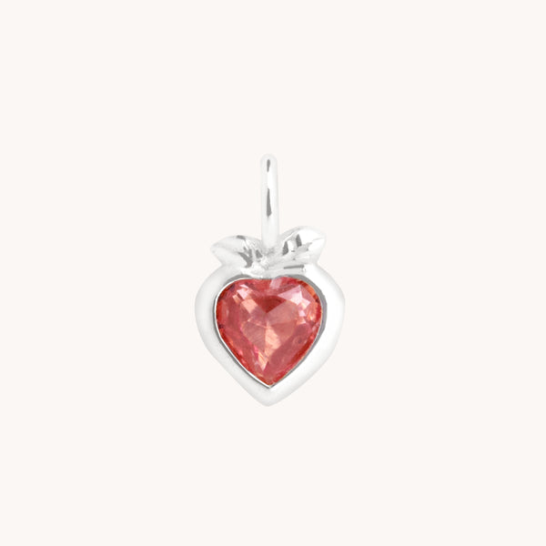 Peach Charm 9k White Gold-Astrid & Miyu