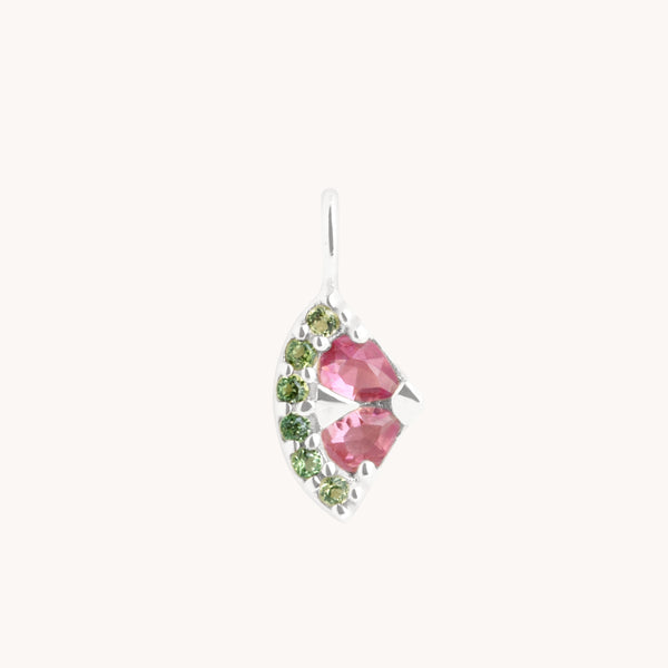Watermelon Charm 9k White Gold-Astrid & Miyu
