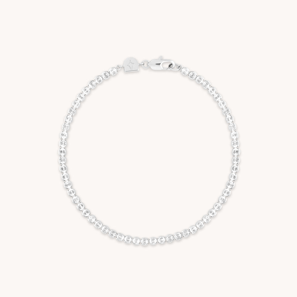 Bracelets - Gleam Bold Tennis Chain Bracelet in Silver - Chain Bracelet - Astrid & Miyu