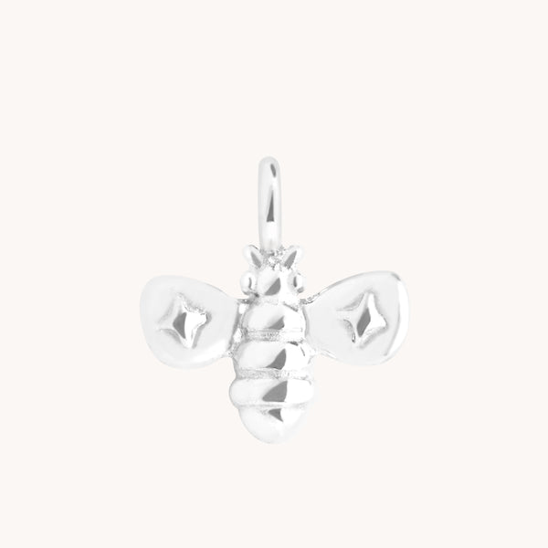 Manchester Bee Charm 9k White Gold-Astrid & Miyu