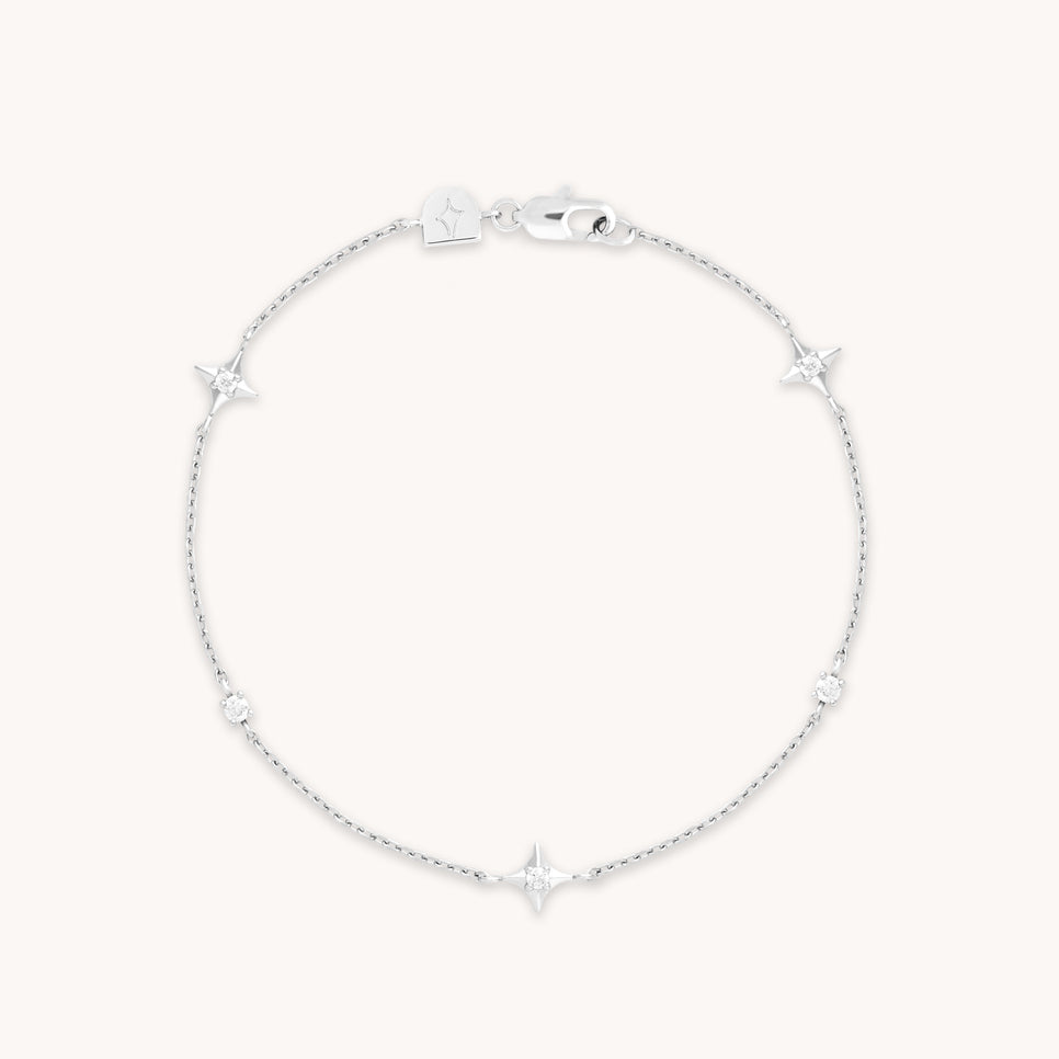 Bracelets - Cosmic Star Charm Bracelet in Silver - Charm Bracelet - Astrid & Miyu