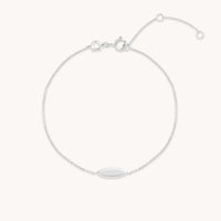 Bracelets - ID Charm Bracelet in Solid White Gold - Charm Bracelet - Astrid & Miyu