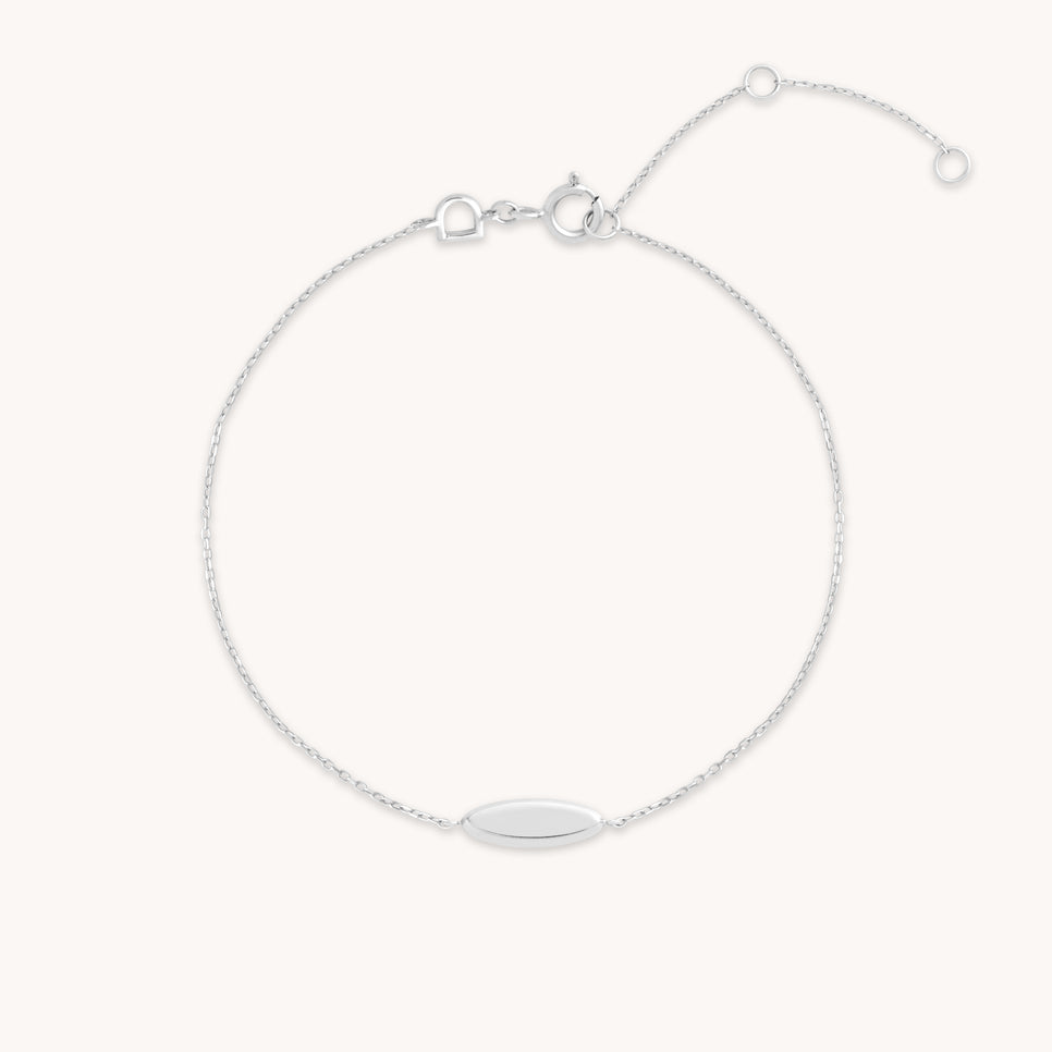 Bracelets - ID Charm Bracelet in Solid White Gold - Charm Bracelet - Astrid & Miyu