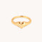 18k Gold Plated Jewellery - Heart Signet Ring in Gold - Signet Ring - Astrid &amp; Miyu
