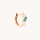 Daith Piercing Jewellery - Emerald Cluster Piercing Hoop in Solid Gold - Hoop Earrings - Astrid & Miyu