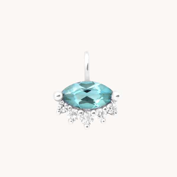Motif Charms - Evil Eye Charm in 9k White Gold - Welding Charm - Astrid & Miyu