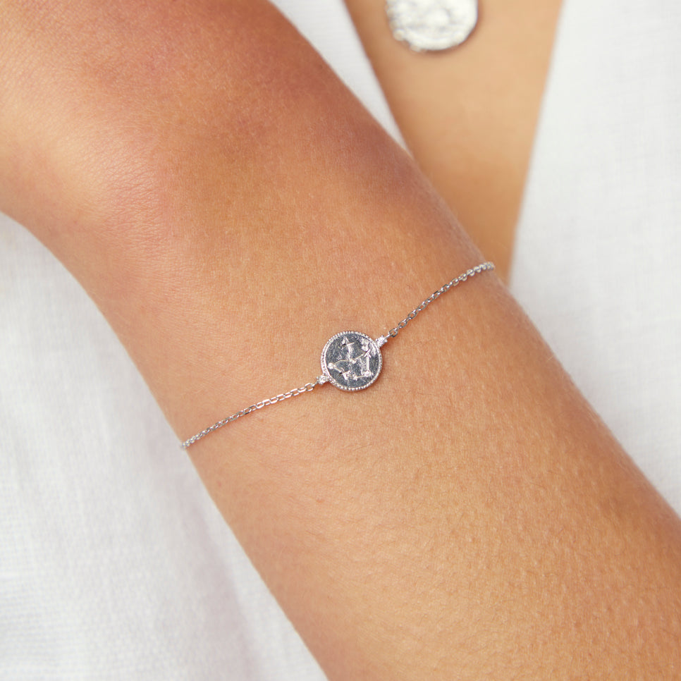 Bracelets - Capricorn Zodiac Bracelet in Silver - Zodiac - Astrid &amp; Miyu