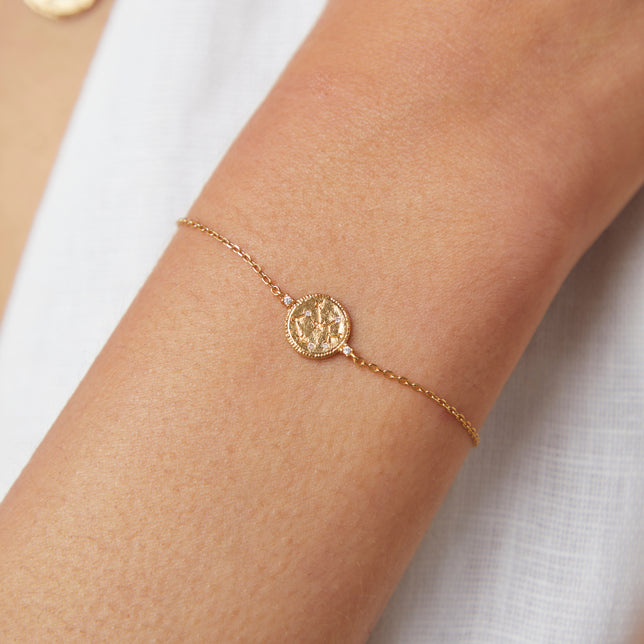18k Gold Plated Jewellery - Sagittarius Zodiac Bracelet in Gold - Zodiac - Astrid &amp; Miyu