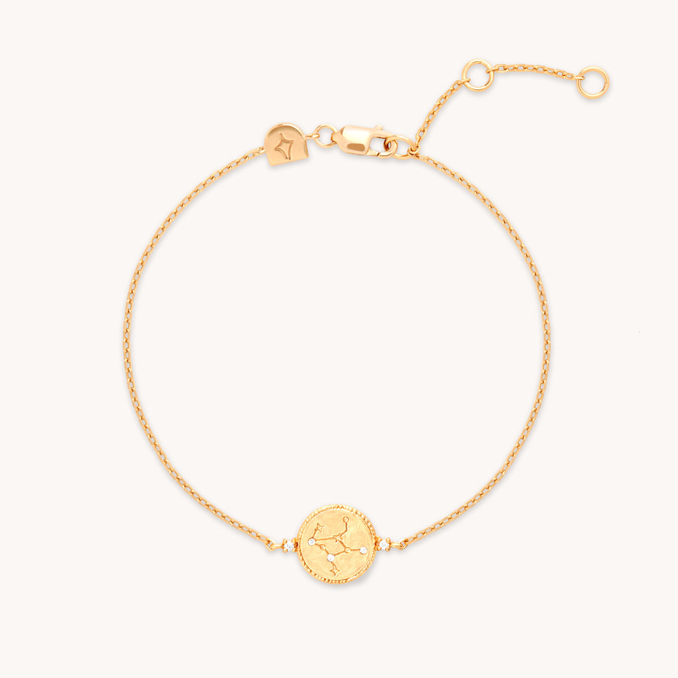 18k Gold Plated Jewellery - Virgo Zodiac Bracelet in Gold - Zodiac - Astrid &amp; Miyu