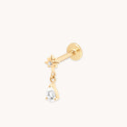 Diamond Cosmic Charm Piercing Stud in Solid Gold-Astrid & Miyu