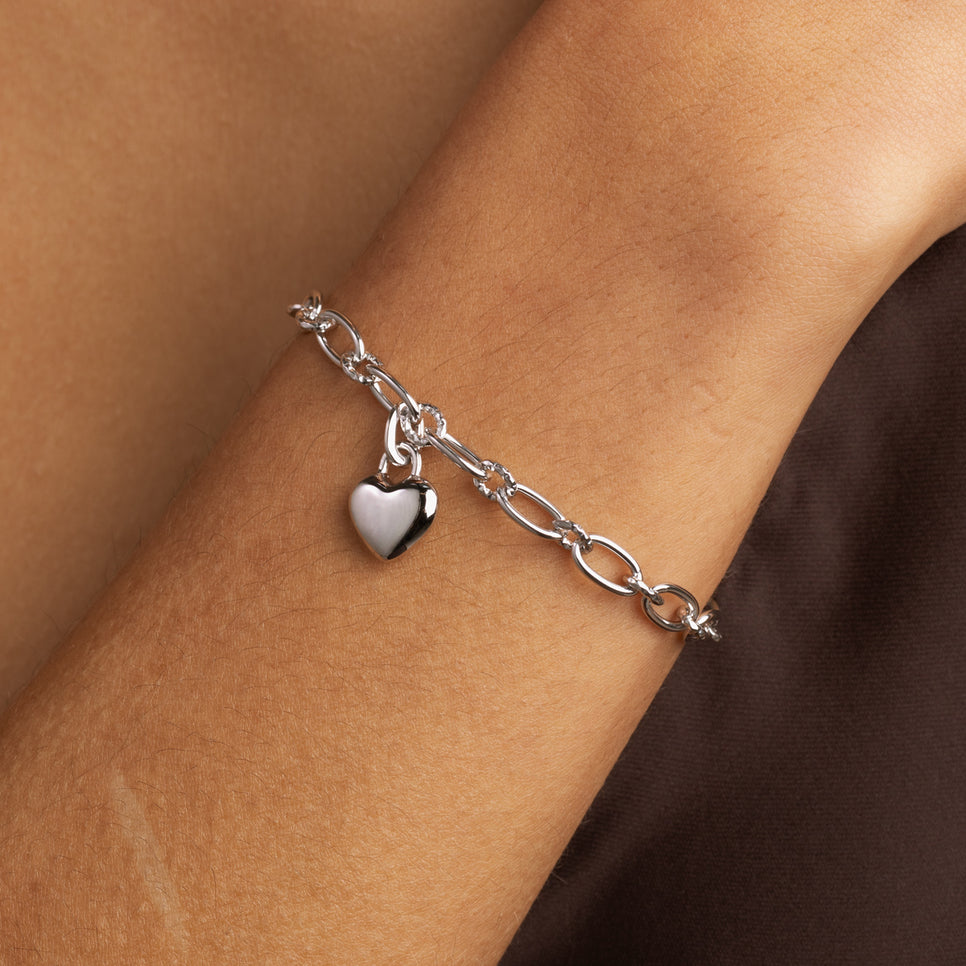 Heart Jewellery - Love Heart Talisman Charm in Silver - Talisman Charm - Astrid &amp; Miyu