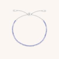 Tanzanite December Beaded Bracelet in Solid White Gold-Astrid &amp; Miyu