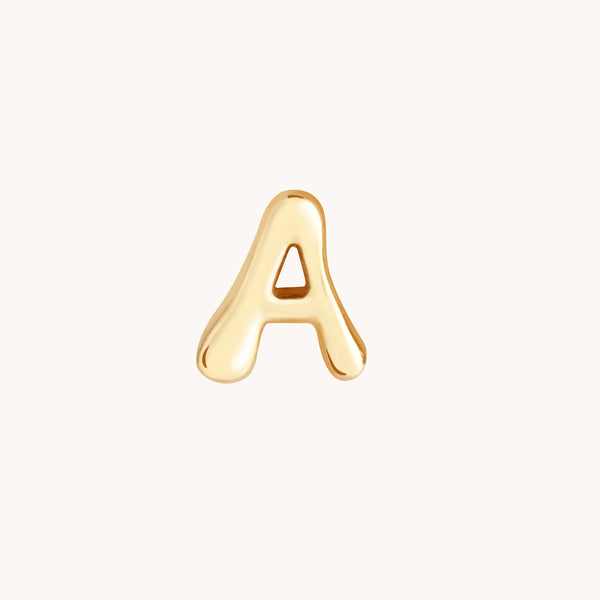 A Initial Click Charm in Solid Gold-Astrid &amp; Miyu