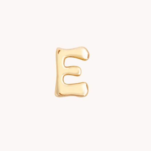 E Initial Click Charm in Solid Gold-Astrid &amp; Miyu