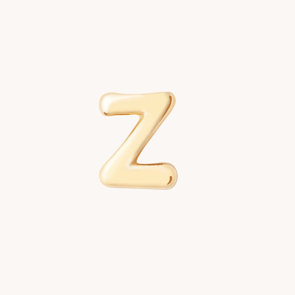Z Initial Click Charm in Solid Gold-Astrid &amp; Miyu