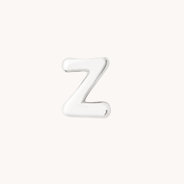 Z Initial Click Charm in Solid White Gold-Astrid &amp; Miyu