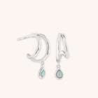 Illusion Opal Charm Huggies in Silver-Astrid &amp; Miyu