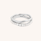 Molten Illusion Pearl Ring in Silver-Astrid & Miyu