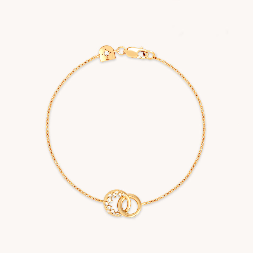 Orbit Crystal Pendant Bracelet in Gold-Astrid &amp; Miyu