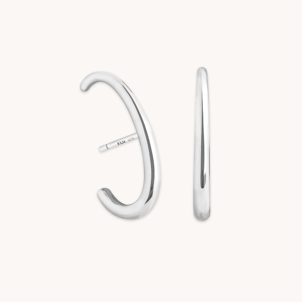 Orbit Dome Stud in Silver-Astrid &amp; Miyu