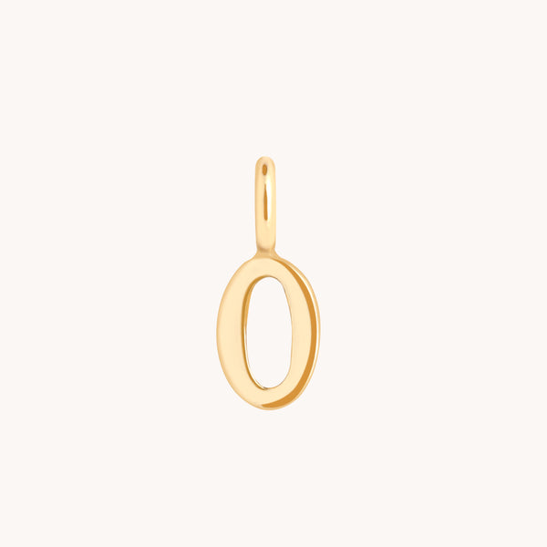Number Charms - 0 Charm 9k Gold - Welding Charm - Astrid &amp; Miyu