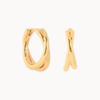 Crossover Illusion Hoops in Gold-Astrid & Miyu