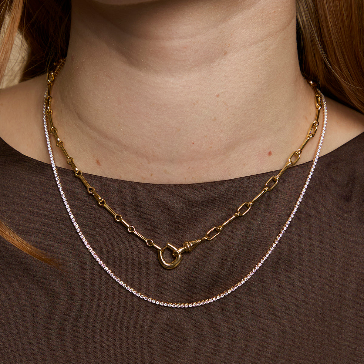 Hardware Chain Necklace in Gold-Astrid &amp; Miyu