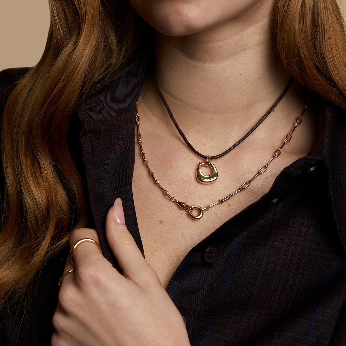 Hardware Chain Necklace in Gold-Astrid &amp; Miyu