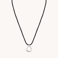 Hardware Pendant Cord Necklace in Silver-Astrid & Miyu