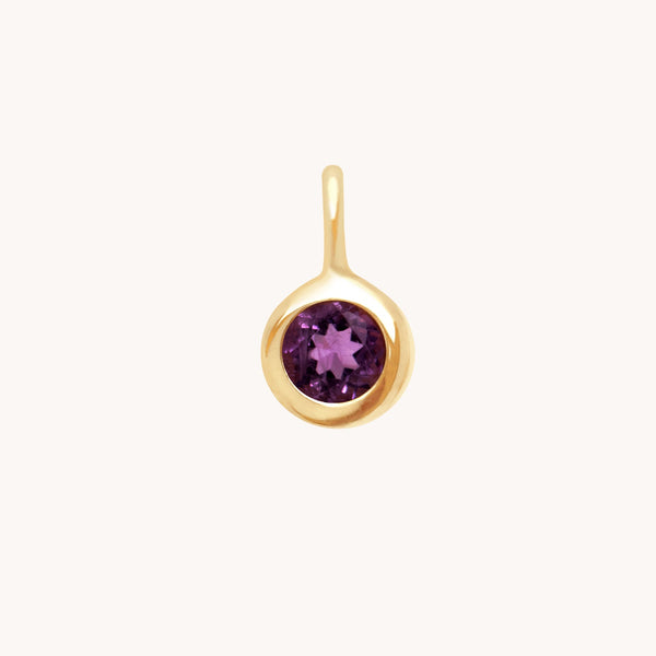 Birthstone Charms - Amethyst Intuition Charm 9k Gold - Welding Charm - Astrid &amp; Miyu