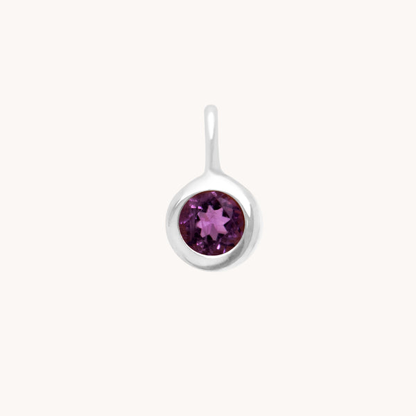 Birthstone Charms - Amethyst Intuition Charm 9k White Gold - Welding Charm - Astrid & Miyu