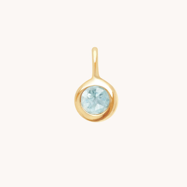Birthstone Charms - Aquamarine Balance Charm 9k Gold - Welding Charm - Astrid & Miyu