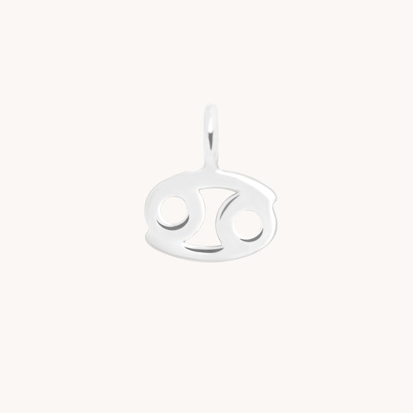 Cancer Jewellery - Cancer Zodiac Charm 9k White Gold - Welding Charm - Astrid &amp; Miyu