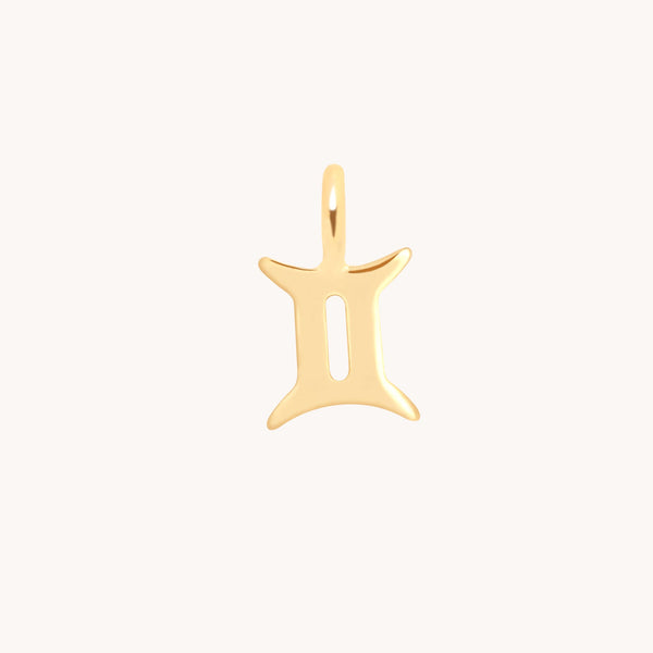 Gemini Jewellery - Gemini Zodiac Charm 9k Gold - Welding Charm - Astrid & Miyu