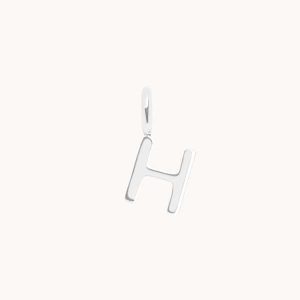 Initial Charms - H Initial Charm 9k White Gold - Welding Charm - Astrid &amp; Miyu