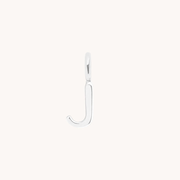 Initial Charms - J Initial Charm 9k White Gold - Welding Charm - Astrid & Miyu