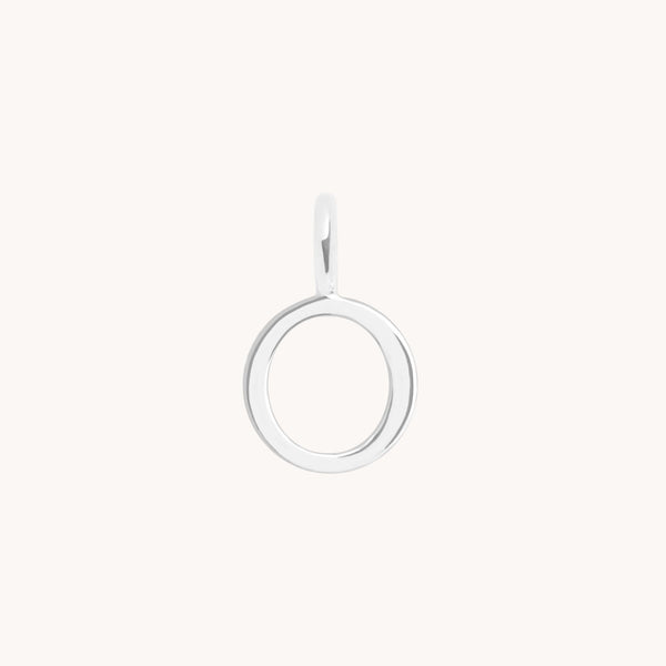 Initial Charms - O Initial Charm 9k White Gold - Welding Charm - Astrid & Miyu