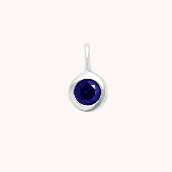 Lapis Wisdom Charm 9k White Gold-Astrid & Miyu