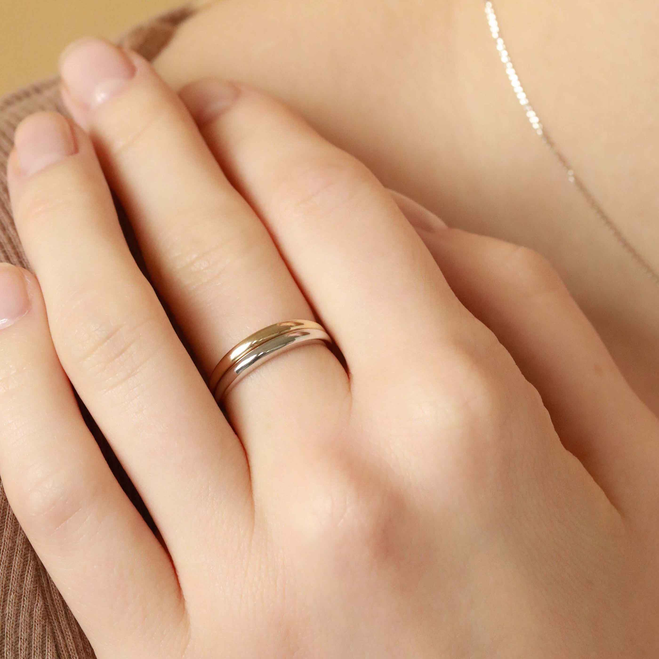 Band Rings - Dome Ring in Solid Gold - Band Ring - Astrid &amp; Miyu
