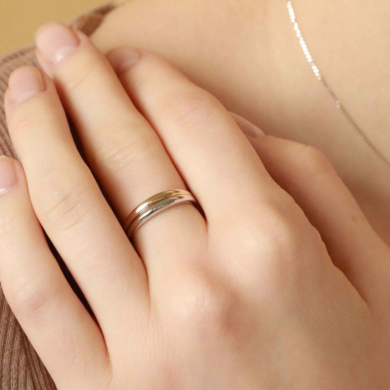 Band Rings - Dome Ring in Solid Gold - Band Ring - Astrid &amp; Miyu