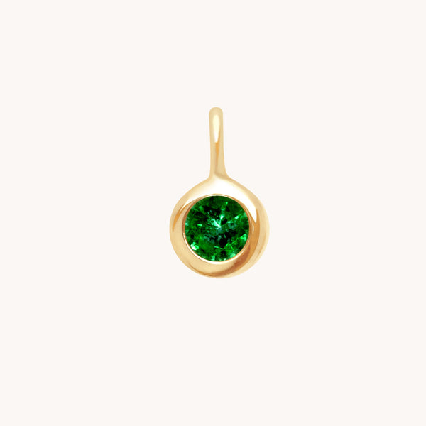 Birthstone Charms - Tsavorite Abundance Charm 9k Gold - Welding Charm - Astrid &amp; Miyu