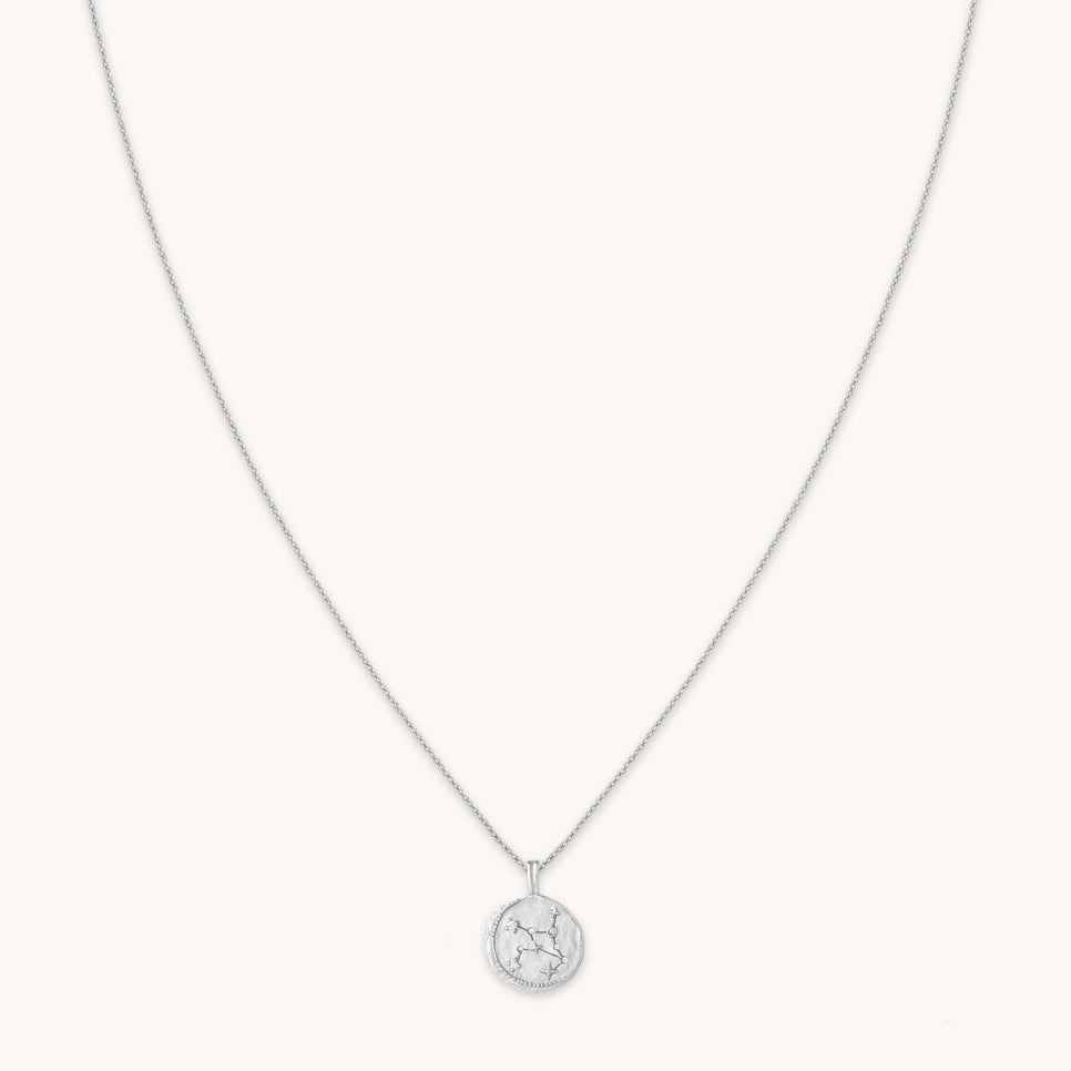 Virgo Zodiac Pendant Necklace in Silver