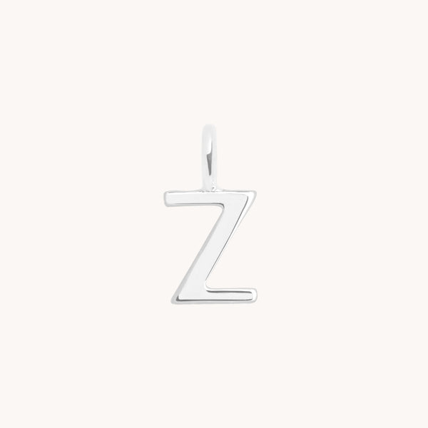 Initial Charms - Z Initial Charm 9k White Gold - Welding Charm - Astrid &amp; Miyu
